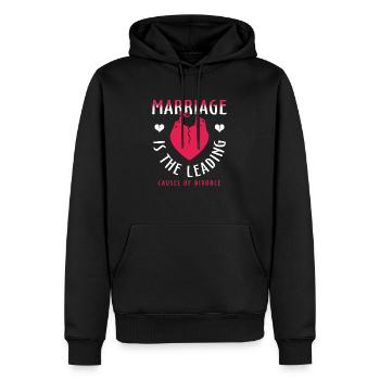 Proposition de mariage mariage mariage idée de cadeau de fiançailles - Sweat à capuche Premium bio Homme - noir - Devant - Nico (187cm)