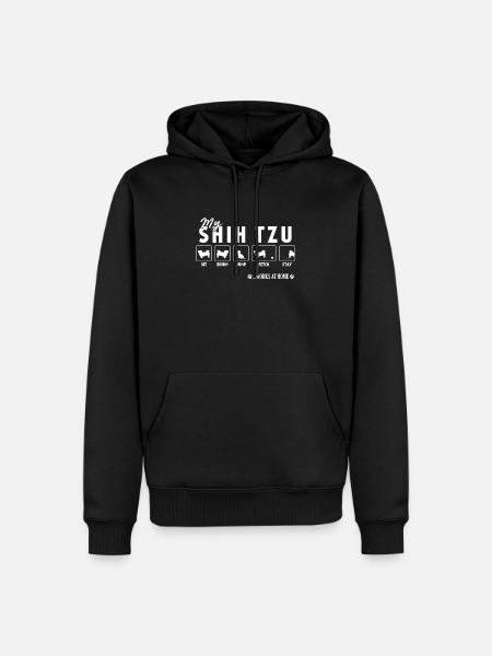 Shih Tzu - Sweat à capuche Premium bio Homme - noir
