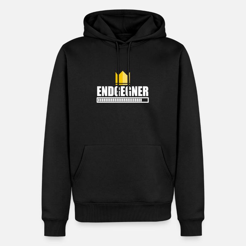 Endgegner ;) - Männer Premium Bio Hoodie - Schwarz