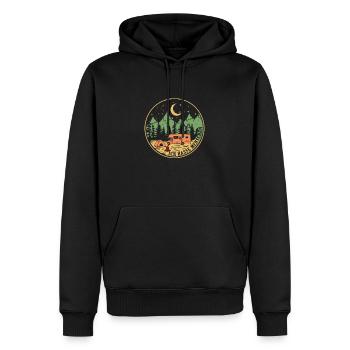Je déteste les gens camper cadeau de campeur - Sweat à capuche Premium bio Homme - noir - Devant - Nico (187cm)