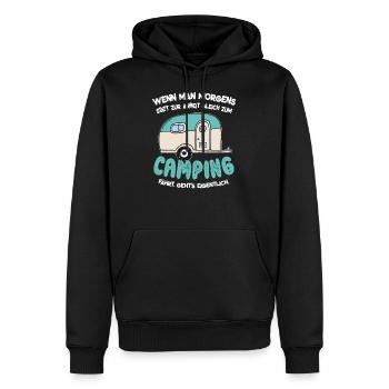 Cadeau de caravane drôle de vacances camping vacances - Sweat à capuche Premium bio Homme - noir - Devant - Nico (187cm)