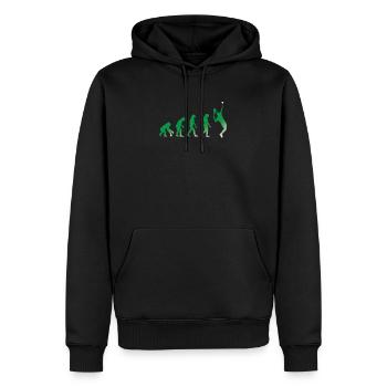 EVOLUTION TENNIS - Männer Premium Bio Hoodie - Schwarz - Vorne - Nico (187cm)