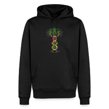 DNA Baum Pflanze Abstrakt Farbig Genetik Geschenk - Männer Premium Bio Hoodie - Schwarz - Vorne - Nico (187cm)
