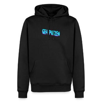Geh Putzen - Männer Premium Bio Hoodie - Schwarz - Vorne - Nico (187cm)