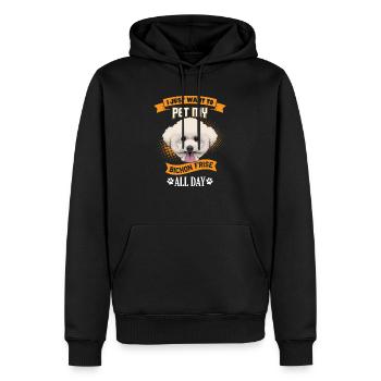 Bichon Frise - Männer Premium Bio Hoodie - Schwarz - Vorne - Nico (187cm)