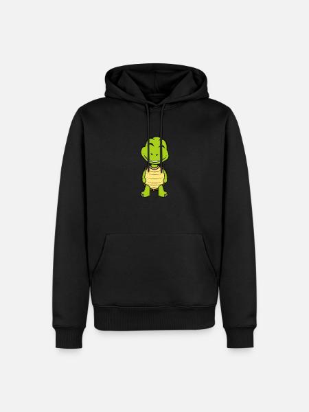 tortue - Sweat à capuche Premium bio Homme - noir