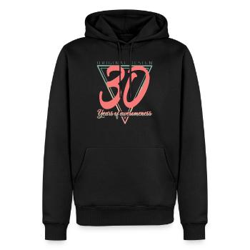 30 Dreißig - Männer Premium Bio Hoodie - Schwarz - Vorne - Nico (187cm)