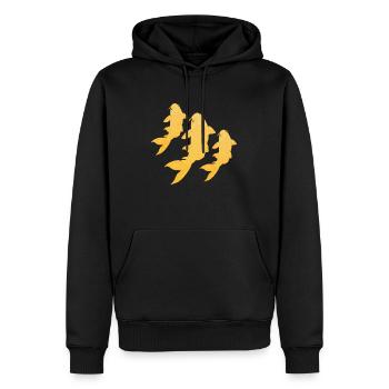 Karashigoi koi koi carpe pond zen de jardin de poissons - Sweat à capuche Premium bio Homme - noir - Devant - Nico (187cm)