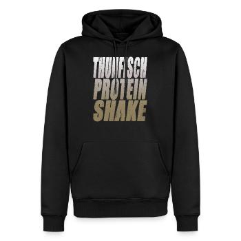Shake - Männer Premium Bio Hoodie - Schwarz - Vorne - Nico (187cm)