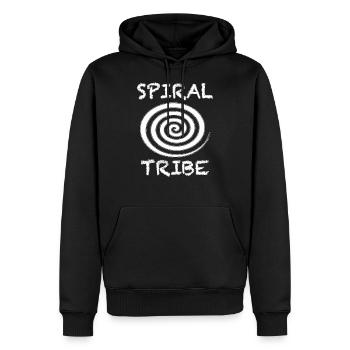 Spiral Tribe T-Shirt Tekno Tribe Free Party Spiral - Männer Premium Bio Hoodie - Schwarz - Vorne - Nico (187cm)