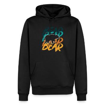 Orsi - Felpa con cappuccio ecologica premium da uomo - nero - Fronte - Nico (187cm)