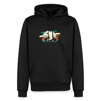 Orsi - Felpa con cappuccio ecologica premium da uomo - nero - Fronte - Nico (187cm)