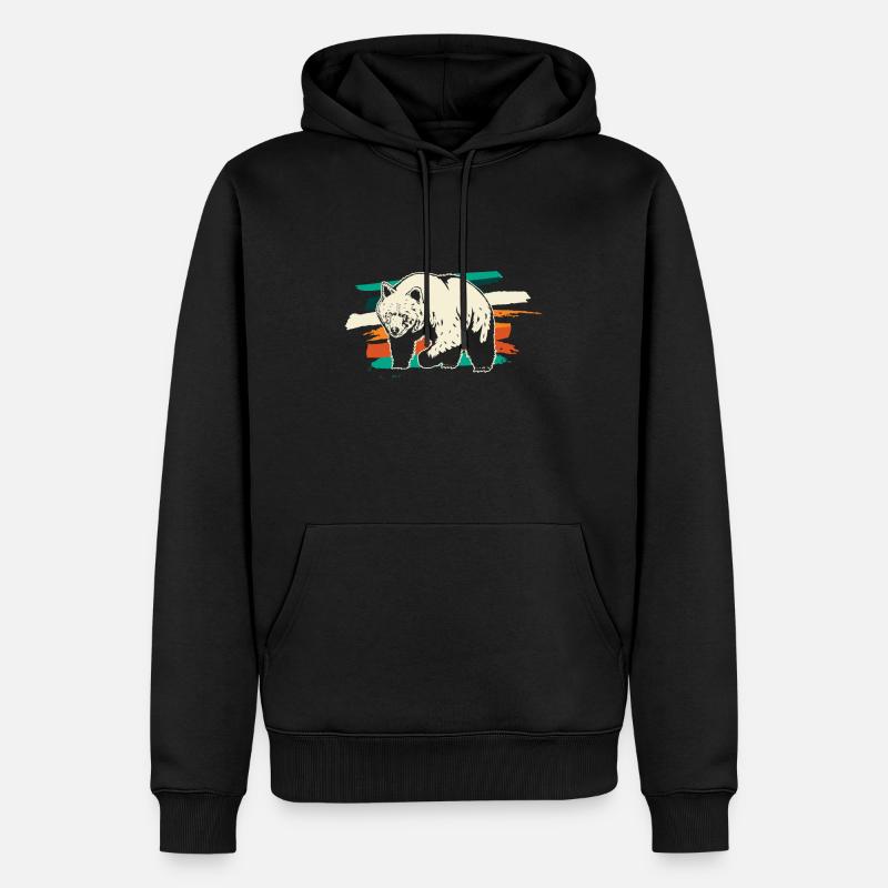Bär Bären - Männer Premium Bio Hoodie - Schwarz