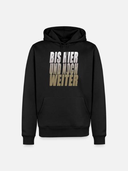 Noch Weiter - Männer Premium Bio Hoodie - Schwarz