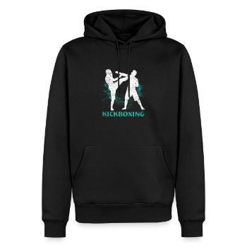 Kickboxen - Männer Premium Bio Hoodie - Schwarz - Vorne - Nico (187cm)