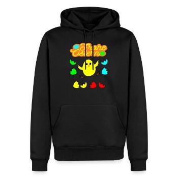 Easter - Happy Easter - chicks - Men’s Premium Organic Hoodie - black - Front - Nico (187cm)