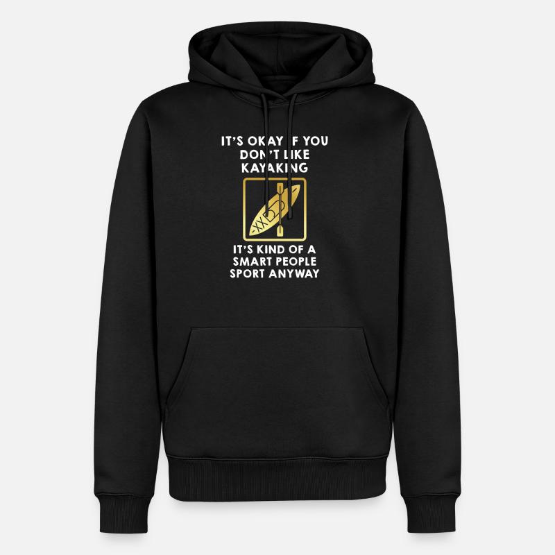 Conception drôle de kayak - Sweat à capuche Premium bio Homme - noir