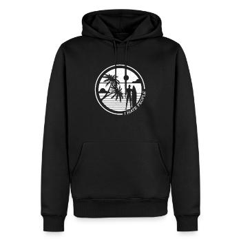 Lustiges Surfing Design - Männer Premium Bio Hoodie - Schwarz - Vorne - Nico (187cm)