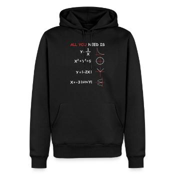 All You Need Is That Math - Men’s Premium Organic Hoodie - black - Front - Nico (187cm)
