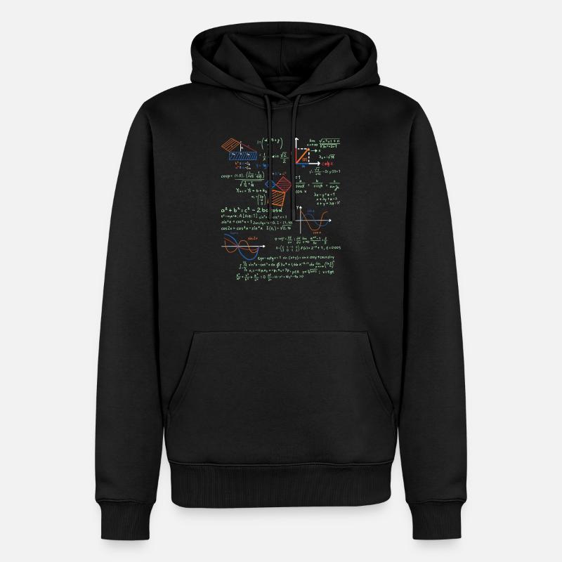 Math Formulas - Sweat à capuche Premium bio Homme - noir