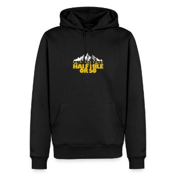 C'est seulement un demi-mile randonneur de montagne - Sweat à capuche Premium bio Homme - noir - Devant - Nico (187cm)