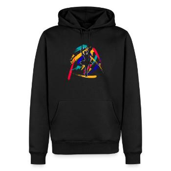 ballet - Sweat à capuche Premium bio Homme - noir - Devant - Nico (187cm)