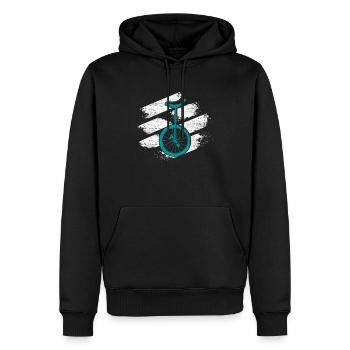 Monocycle - Sweat à capuche Premium bio Homme - noir - Devant - Nico (187cm)