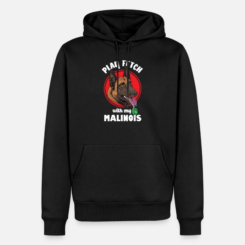 Belgian Malinois - Männer Premium Bio Hoodie - Schwarz