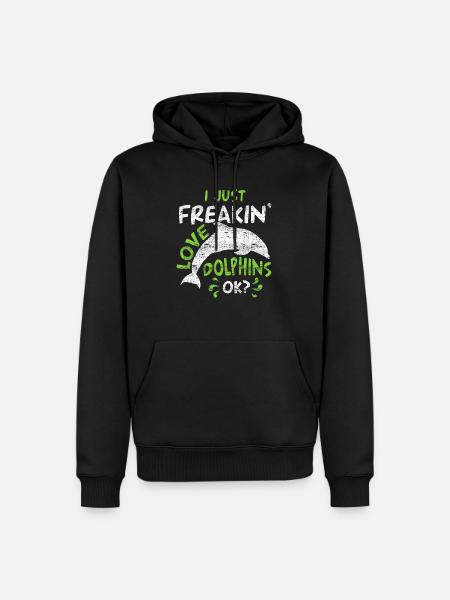 Delfin - Männer Premium Bio Hoodie - Schwarz