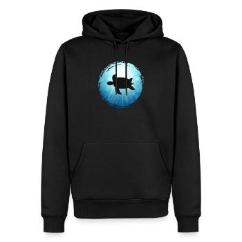 XASTY turtle diving freediving apnea diving - Men’s Premium Organic Hoodie - black - Front - Nico (187cm)