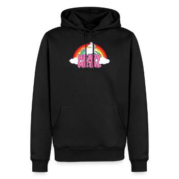 Heavy Metal Einhorn - Männer Premium Bio Hoodie - Schwarz - Vorne - Nico (187cm)