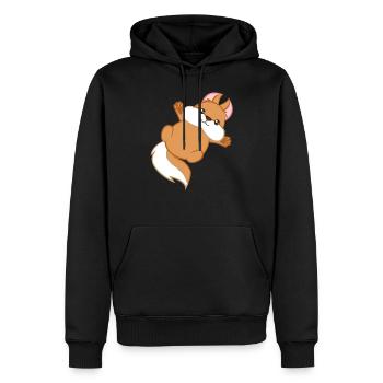 Eichhörnchen - Hörnchen - Geschenk - Niedlich - Männer Premium Bio Hoodie - Schwarz - Vorne - Nico (187cm)