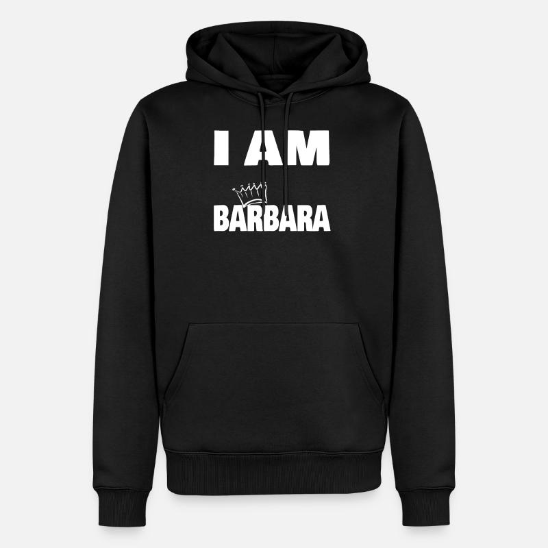 Barbara - Sweat à capuche Premium bio Homme - noir
