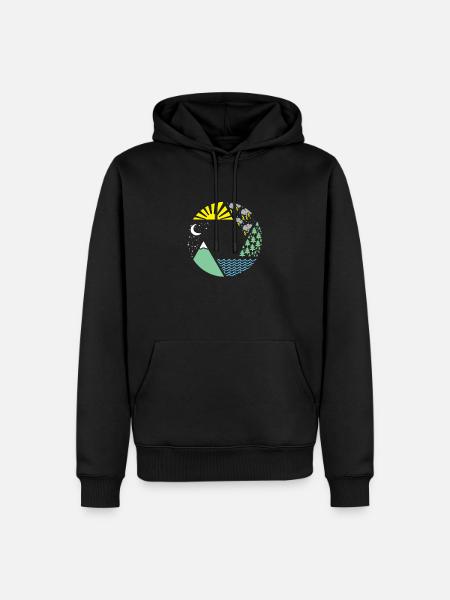 Aperture Science Natur Geek Geschenk - Männer Premium Bio Hoodie - Schwarz