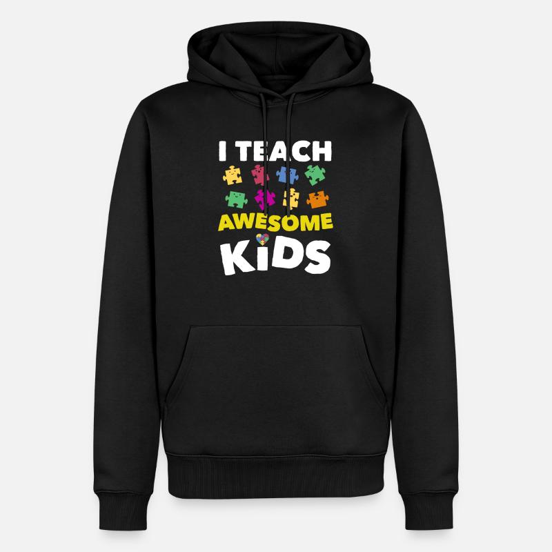 Professeur d'autisme - Sweat à capuche Premium bio Homme - noir