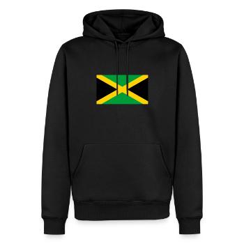 Drapeau jamaïcain - Sweat à capuche Premium bio Homme - noir - Devant - Nico (187cm)