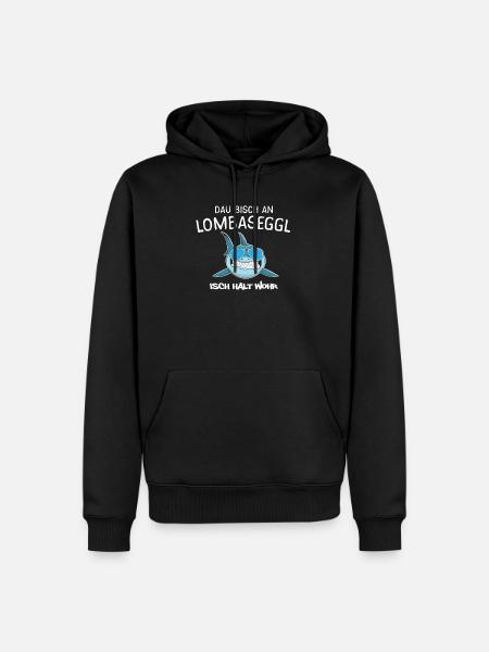 LOMBASEGGL Schwaben Design Schwäbischer Lombaseggl - Männer Premium Bio Hoodie - Schwarz