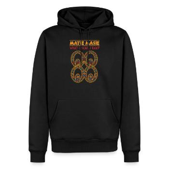 Histoire des Noirs Matie Masie Ce que j’entends, je le garde - Sweat à capuche Premium bio Homme - noir - Devant - Nico (187cm)