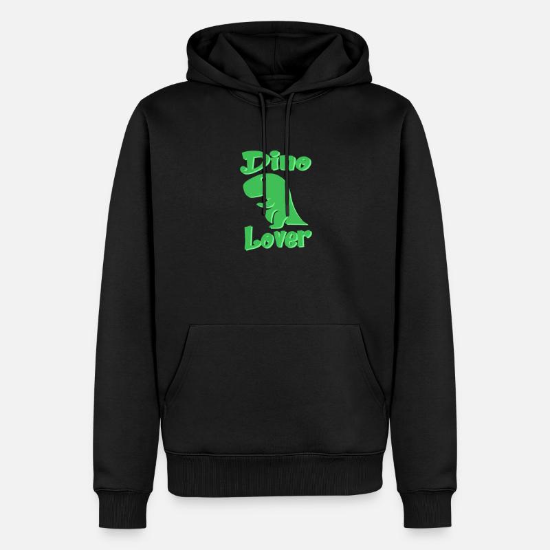 Dino Lover - Sweat à capuche Premium bio Homme - noir
