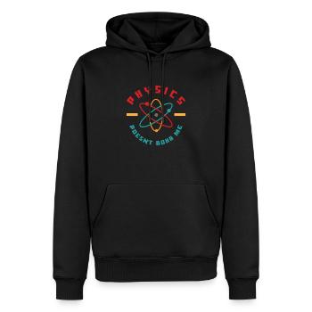 Niels Bohr Physik - Männer Premium Bio Hoodie - Schwarz - Vorne - Nico (187cm)
