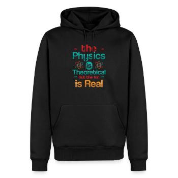 Theoretische Physik - Männer Premium Bio Hoodie - Schwarz - Vorne - Nico (187cm)