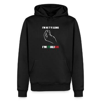 Ich Bin Italiener Ich Schreie Nicht Geschenk - Männer Premium Bio Hoodie - Schwarz - Vorne - Nico (187cm)