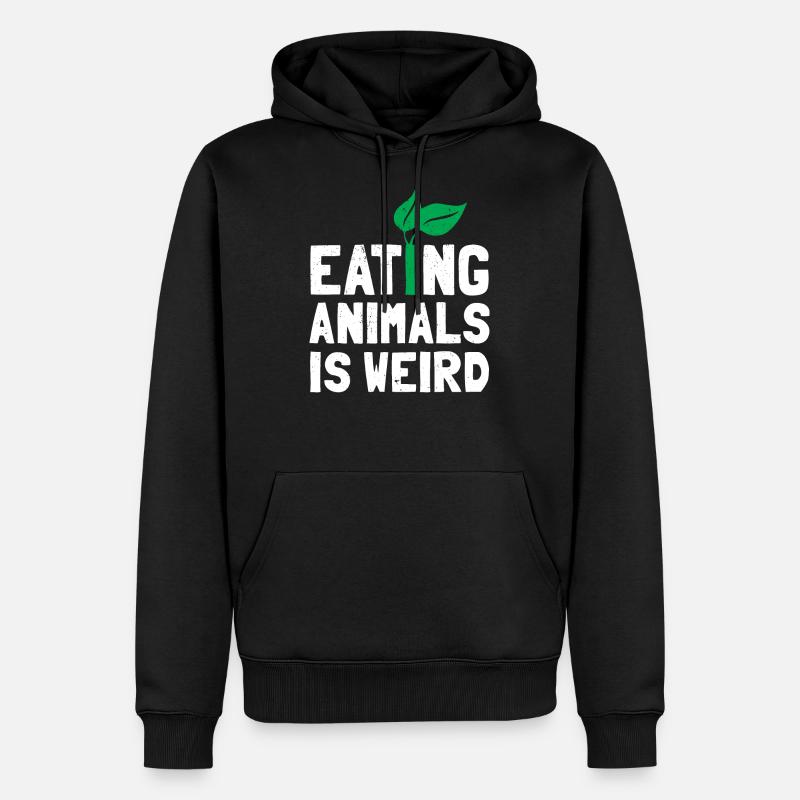 Vegetarier - Männer Premium Bio Hoodie - Schwarz