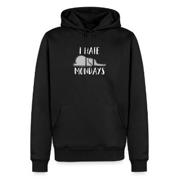 Ich Hasse Montage Bürohumor Elefant I Hate Mondays - Männer Premium Bio Hoodie - Schwarz - Vorne - Nico (187cm)