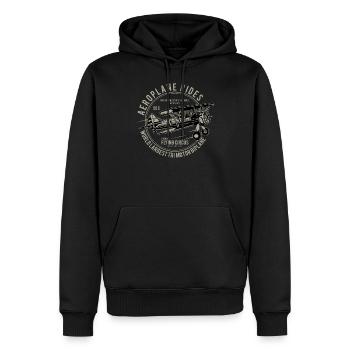 Flugzeug fährt fliegenden Zirkus - Männer Premium Bio Hoodie - Schwarz - Vorne - Nico (187cm)