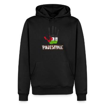 Palästina - Männer Premium Bio Hoodie - Schwarz - Vorne - Nico (187cm)