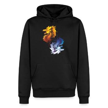 Drache Drachen Fantasy Geschenk Monster Kreatur - Männer Premium Bio Hoodie - Schwarz - Vorne - Nico (187cm)