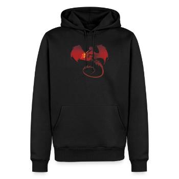 Drache Drachen Fantasy Geschenk Monster Kreatur - Männer Premium Bio Hoodie - Schwarz - Vorne - Nico (187cm)
