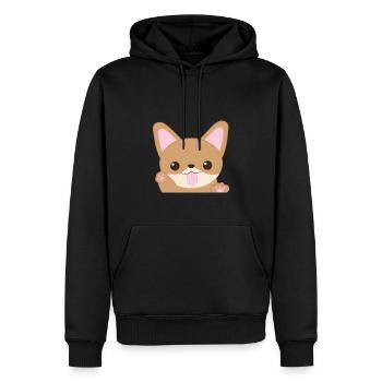 Chihuahua - Chihuahuas - Pattes - Mignon - Sweat à capuche Premium bio Homme - noir - Devant - Nico (187cm)