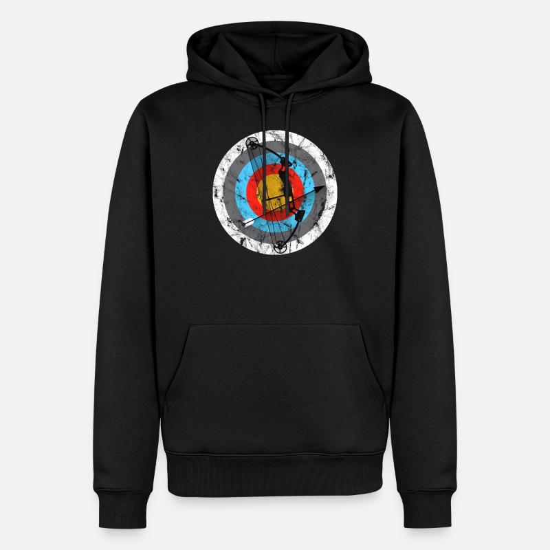 Bogenschießen Zielscheibe Compoundbogen Geschenk - Männer Premium Bio Hoodie - Schwarz